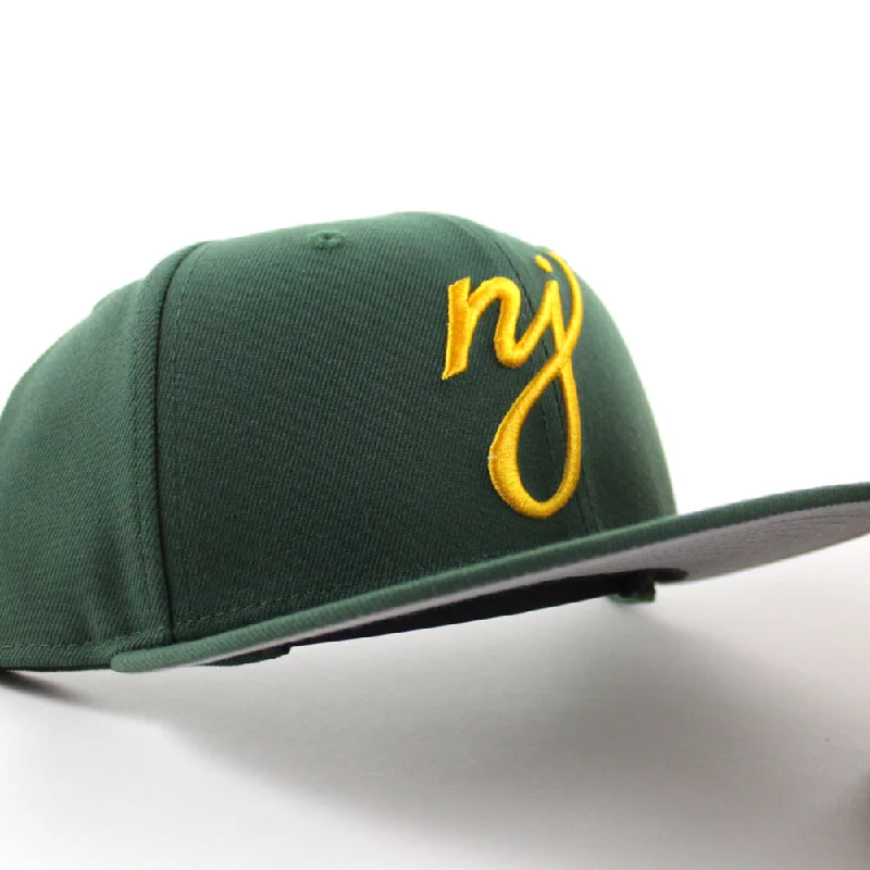 NJ New Era 9Fifty Snapback Hat (Mountain Green Gray Under Brim)