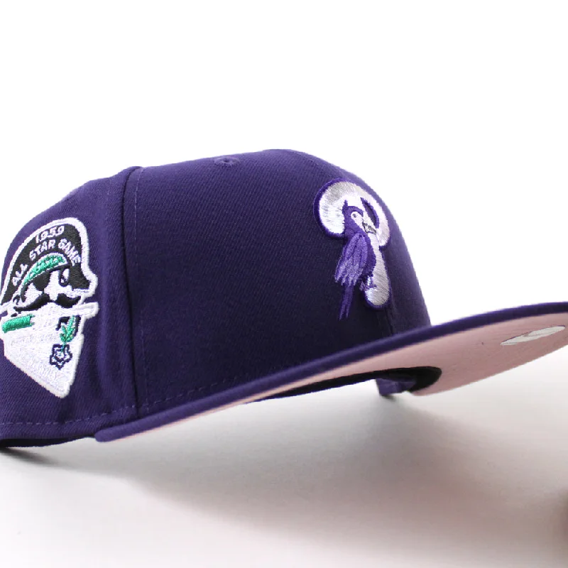 Philadelphia Phillies PARROT 1959 Pirates All Star Game 59Fifty New Era Fitted Hat (Purple and Pink Under Brim)