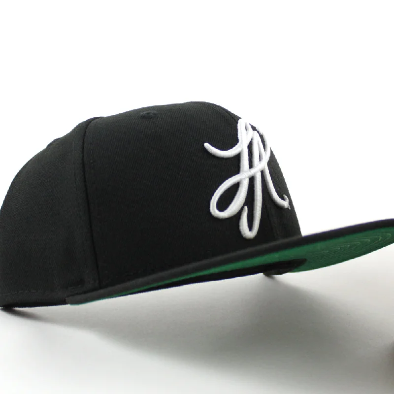 LA Script New Era 59Fifty Hat (Black Green UNDER BRIM)