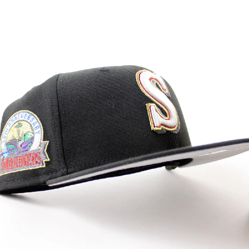 Seattle Mariners 30TH Anniversary New Era 59Fifty Fitted Hat (Black Gray Under Brim)