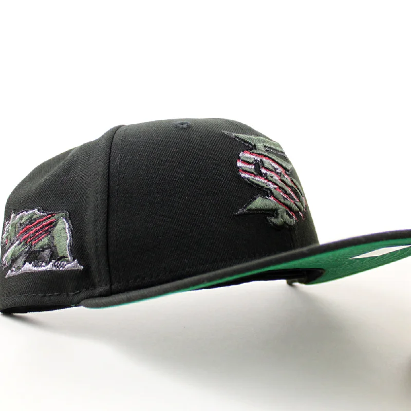 Fresno Grizzlies Grizzlies Paw Patch New Era 59Fifty Fitted Hat (Black and Green Under Brim)