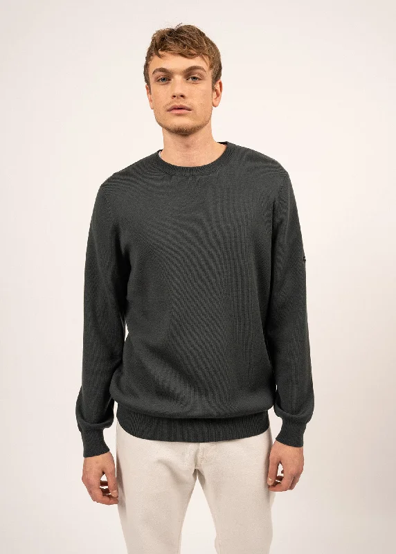 Cruiser round neck jumper - in soft wool (VEGETAL)