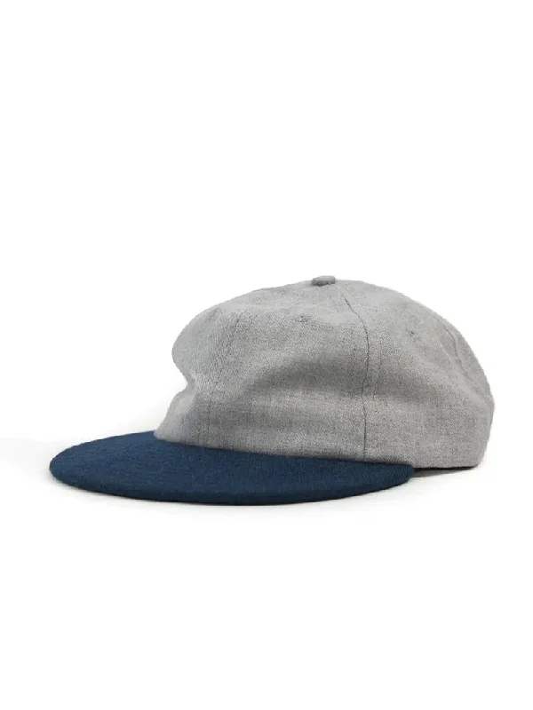 Tone Wool Surge 6 Panel Cap- Grey/Deep Blue