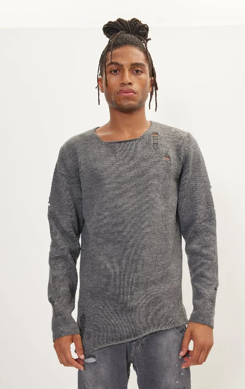 Distorted Black Anthracite Sweater