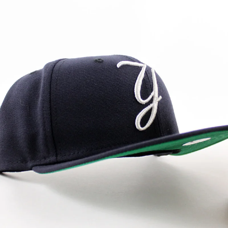 New York Yankees New Era 59Fifty Fitted Hat (Navy Green Under Brim)