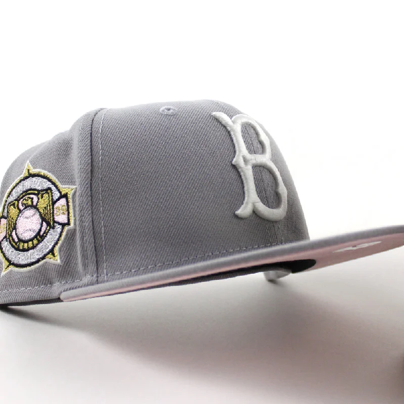 BROOKLYN DODGERS  New Era 59Fifty Fitted Hat (Gray Pink Under Brim)