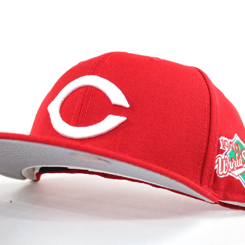 Cincinnati Reds 1990 World Series New Era 59Fifty Fitted Hats (Red Gray Under Brim)