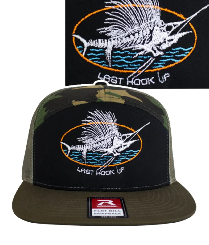 "Last Hook Up" 7 Panel Trucker Snapback Hat For Men And Women