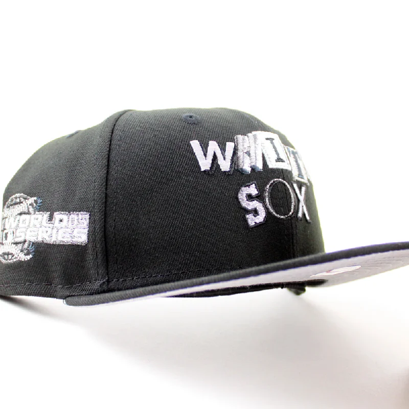 Chicago White Sox DeathNote 2005 World Series New Era Fitted 59Fifty Hat (Black Gray Under Brim)