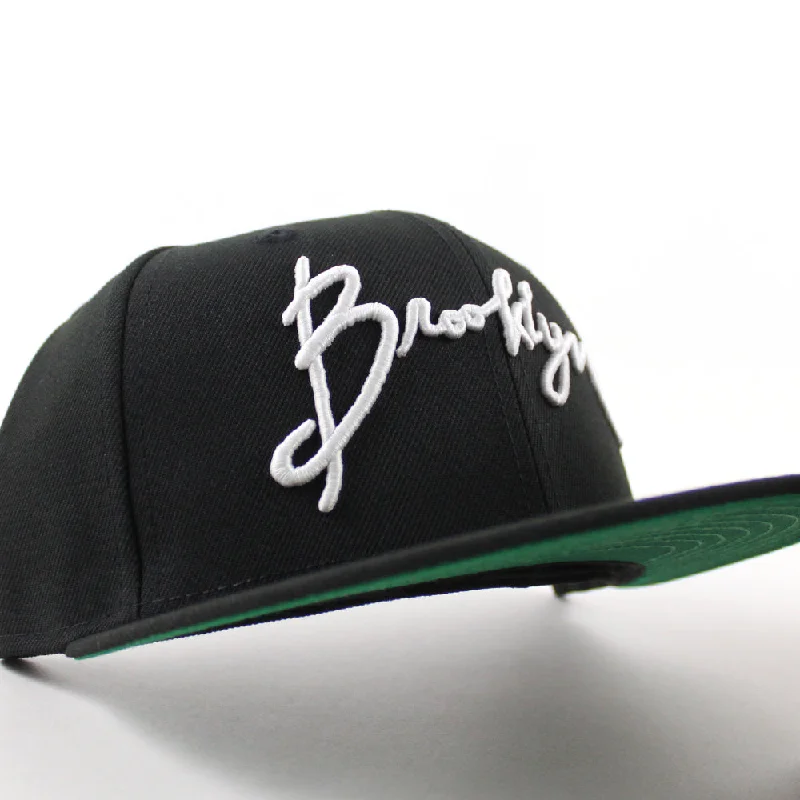 Brooklyn New Era 59Fifty Fitted Hat (Black Green Under Brim)