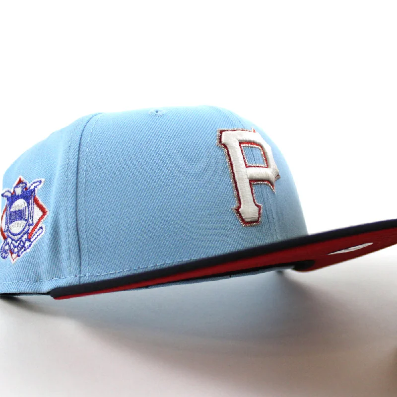 Pittsburgh Pirates National’s Patch 59Fifty New Era Fitted Hat (Blue Navy Scarlet Red Under Brim)