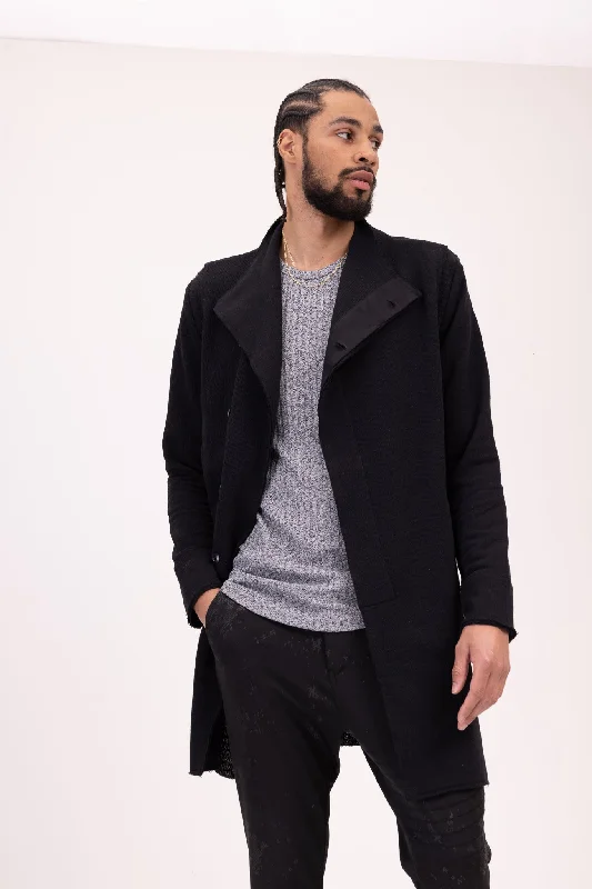 Asymmetric Rebel Cardigan - Black