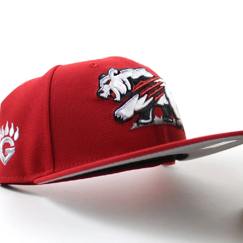 Fresno Grizzlies Grizzlies Paw Patch New Era 59Fifty Fitted Hat (Red Gray Under Brim)