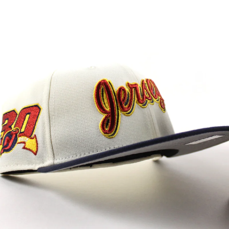 New Jersey Devils 30th Anniversary New Era 59Fifty Fitted Hat (Chrome White, Navy Gray Under brim)