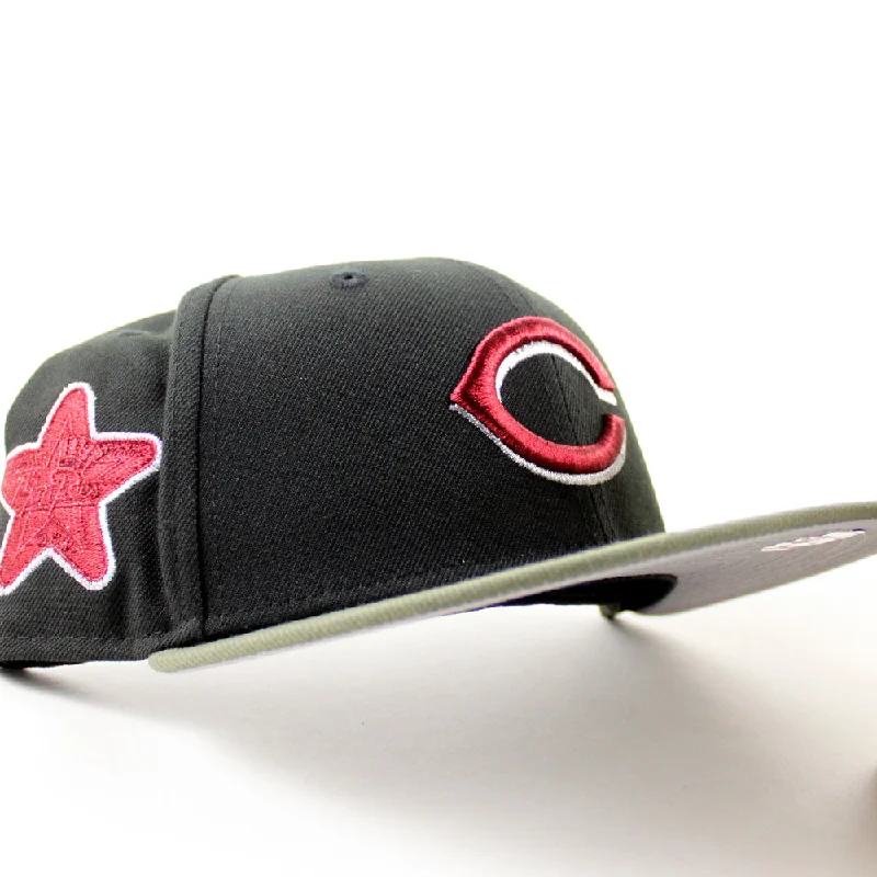 Cincinnati Reds 1960 All Star Game New Era 59Fifty Fitted Hat (Black Olive Green Gray Under Brim)