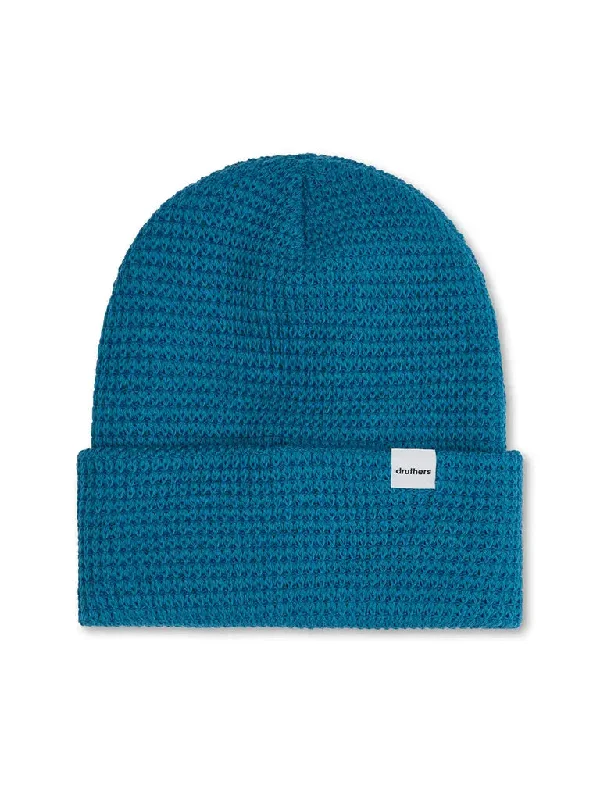 Organic Cotton Waffle Knit Beanie- Teal