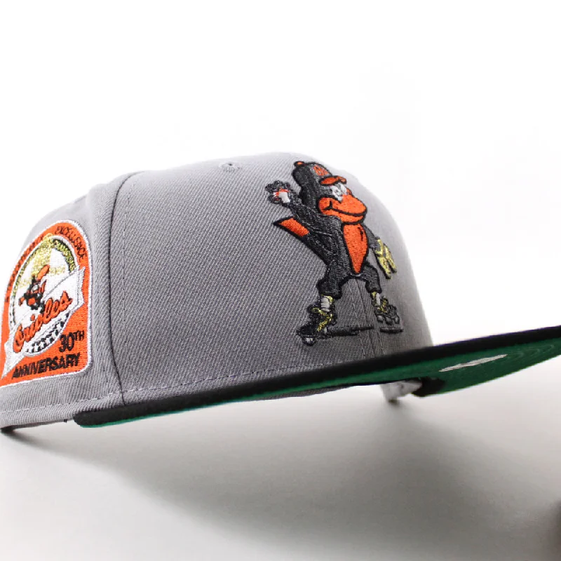 Baltimore Orioles 30th Anniversary 59Fifty New Era Fitted Hat (Gray Black Green Under Brim)