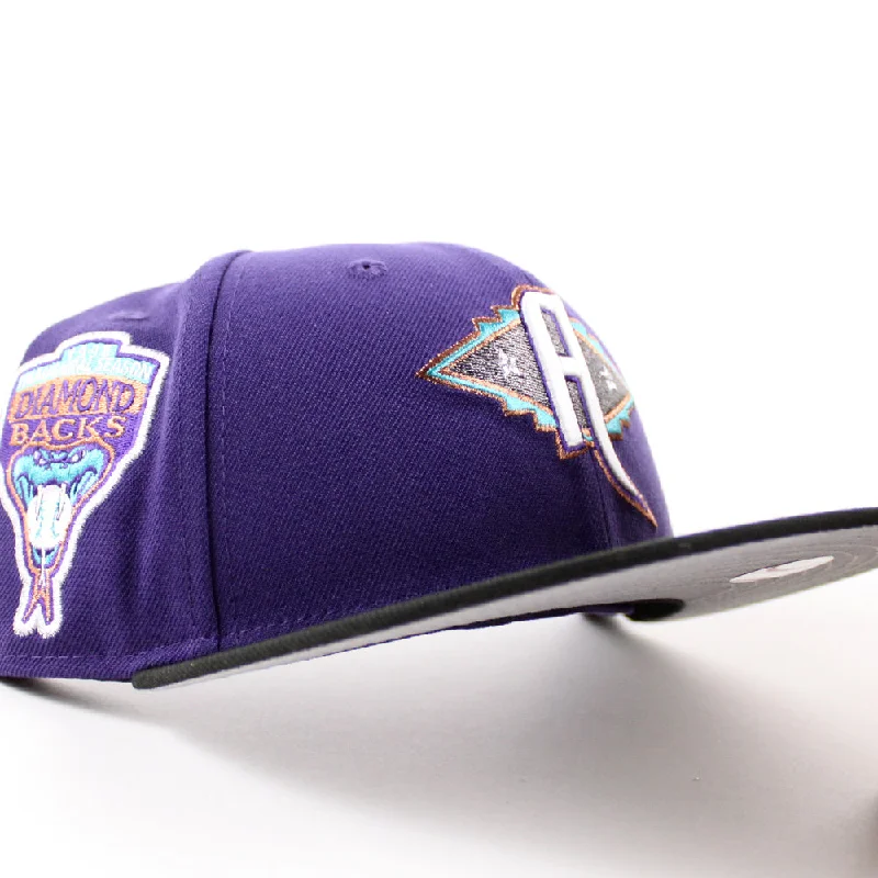 Arizona Diamondbacks 1998 Inaugural Season New Era 59Fifty Fitted Hat (Purple Black Gray Under Brim)