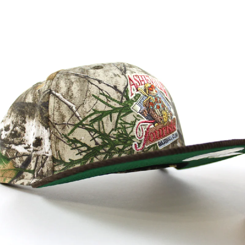 Asheville Tourist HomeTown Collection New Era 59Fifty Fitted Hat (RealTree Camo Brown Corduroy Gray Under Brim)