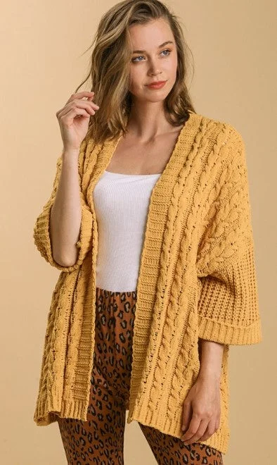 Mustard Cable Knit Sweater