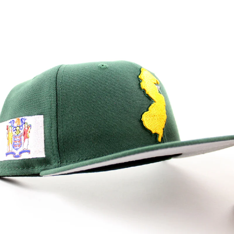 NJ State New Era 59Fifty Fitted Hat (Mountain Green Gray Under Brim)