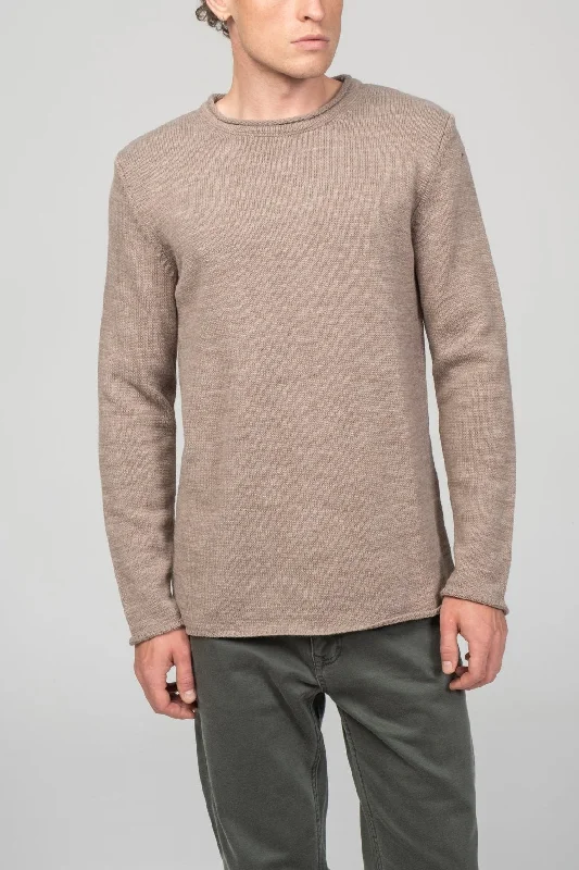 Tube Soft Pullover Sweater - Light Brown