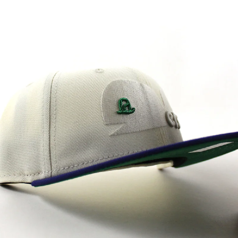 Hartford Whaler New Era 59Fifty Fitted Hat (Chrome White Royal Blue Gray Under brim)