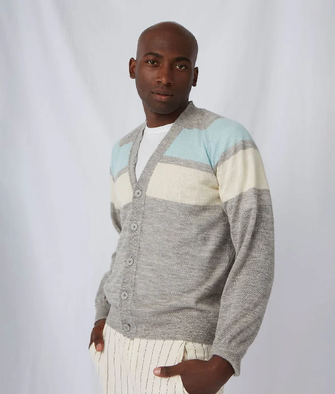 Men's Intarsia V-Neck Cardigan