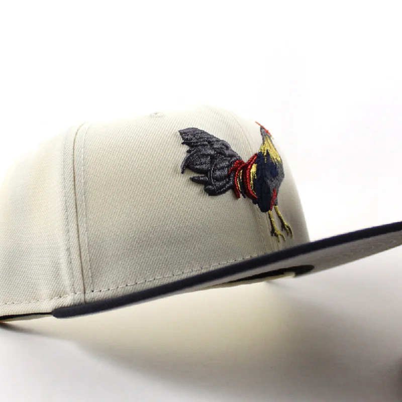 ROOSTER Texas Patch New Era 59Fifty Fitted Hat (Chrome White Navy Gray Under Brim)