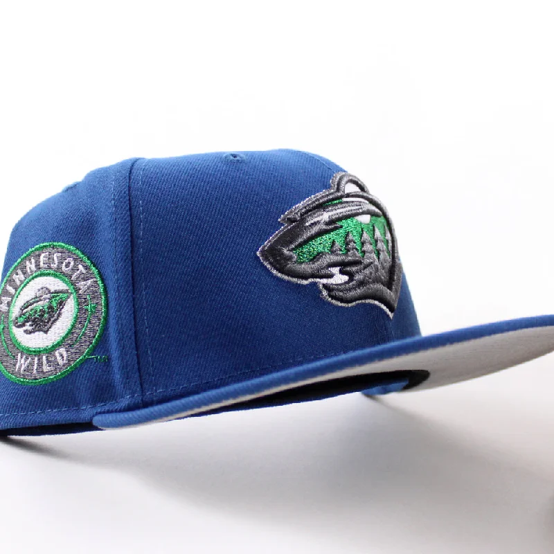 Minnesota Wild Wild Patch New Era 59Fifty Fitted Hat (SeaShore Blue Gray Under brim)