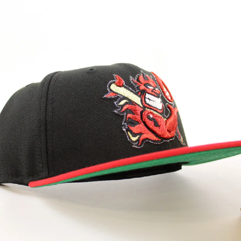 Hellrazors New Era 59Fifty Fitted Hat (Black Scarlet Red Green Under Brim)