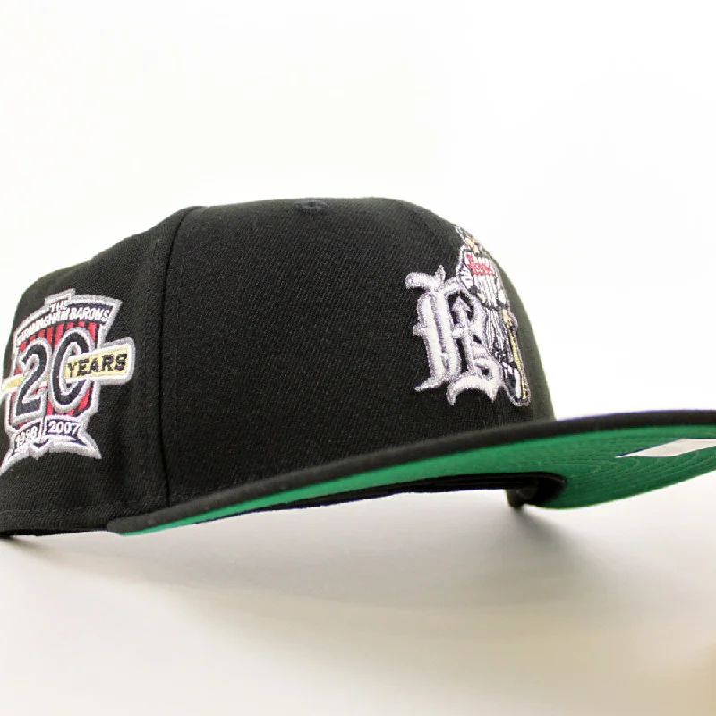 BIRMINGHAM BARONS 20 Years New Era 59Fifty Fitted Hat (Black Green Under Brim)