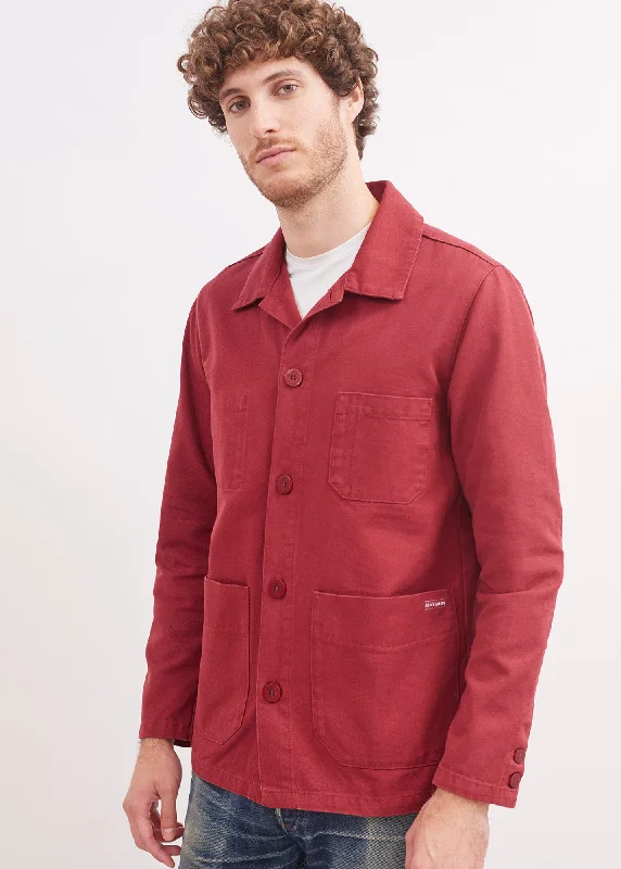 Sirocco fisherman's jacket - buttoned, in cotton canvas (BRIQUE)