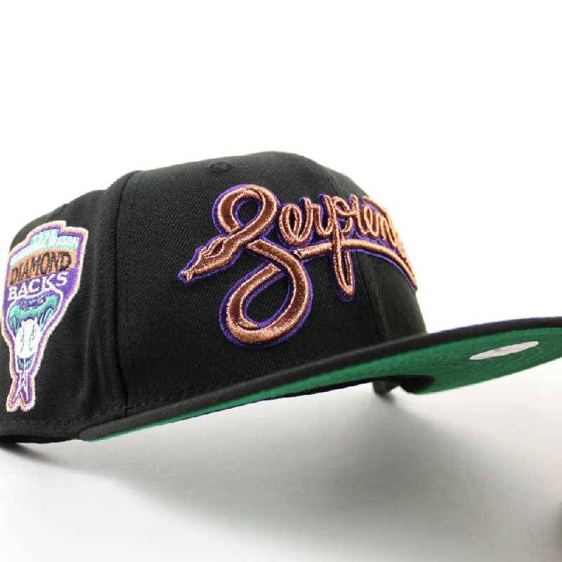 Arizona Diamondbacks Serpentes 1998 Inaugural Season New Era 59Fifty Fitted Hat (Black Green Under Brim)