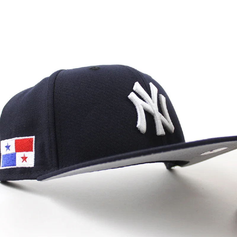 New York Yankees PANAMA New Era 59Fifty Fitted Hat (Navy Gray Under Brim)