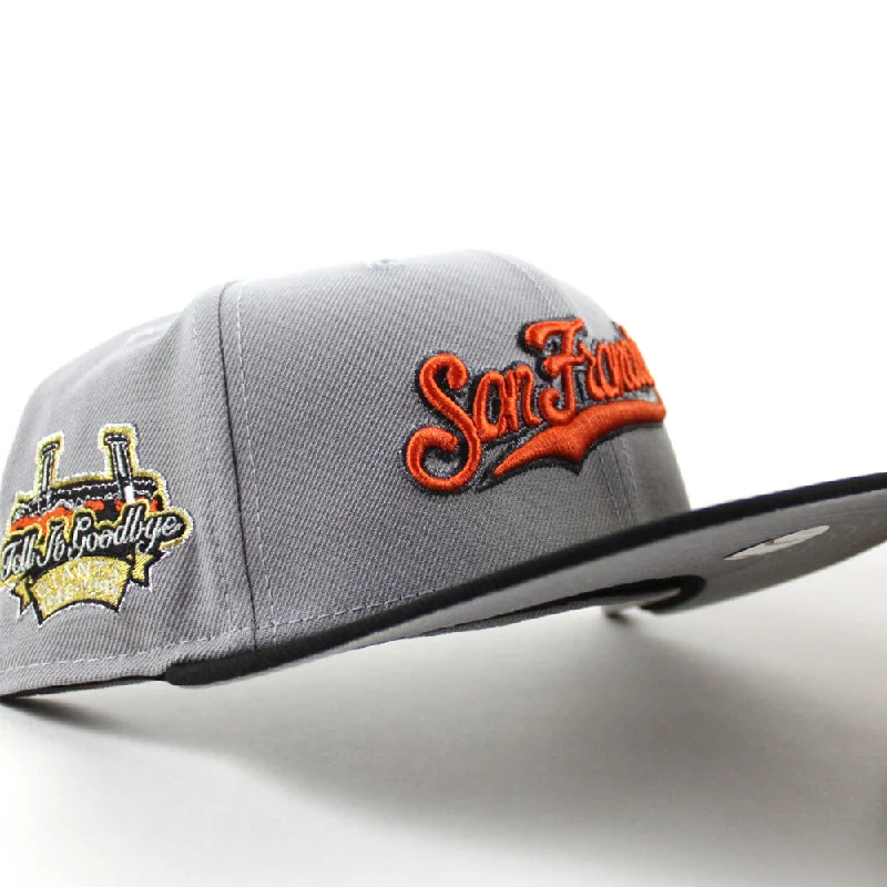 San Francisco Giants Tell It GoodBye patch New Era 59Fifty Fitted Hat (Gray Black Gray Under Brim)