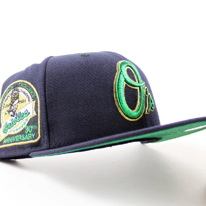 Baltimore Orioles A tradition Of Excellence 30th Anniversary 59Fifty New Era Fitted Hat (Navy Green Under Brim)