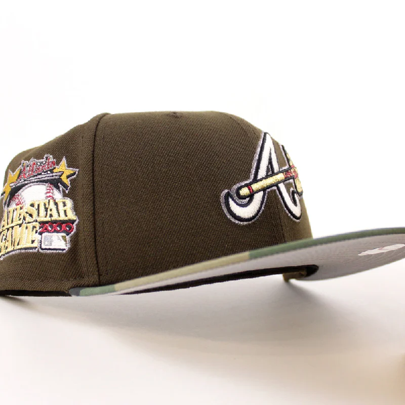 Atlanta Braves 2000 All Star Game New Era 59Fifty Fitted Hat (Walnut WoodLand Camo Gray Under Brim)