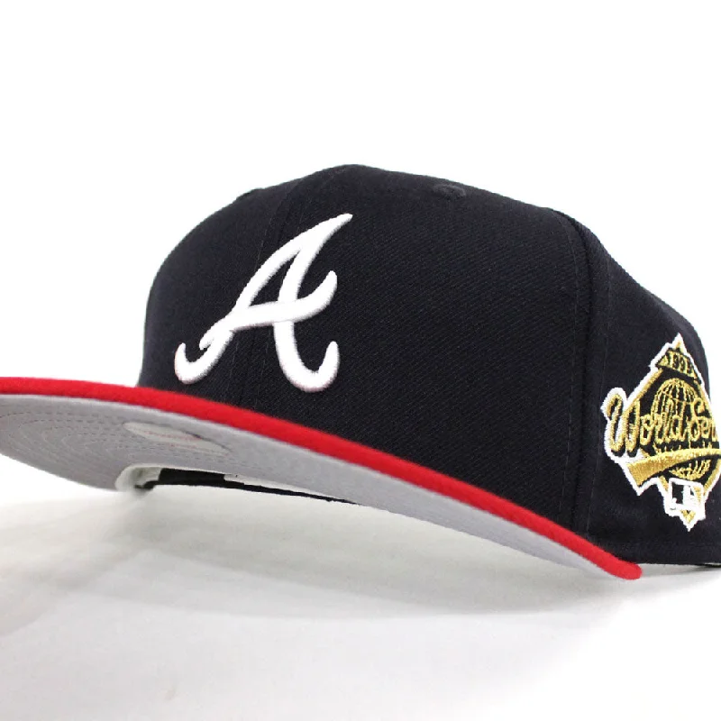 Atlanta Braves 1995 World Series New Era 59Fifty Fitted Hats (Gray Under Brim)