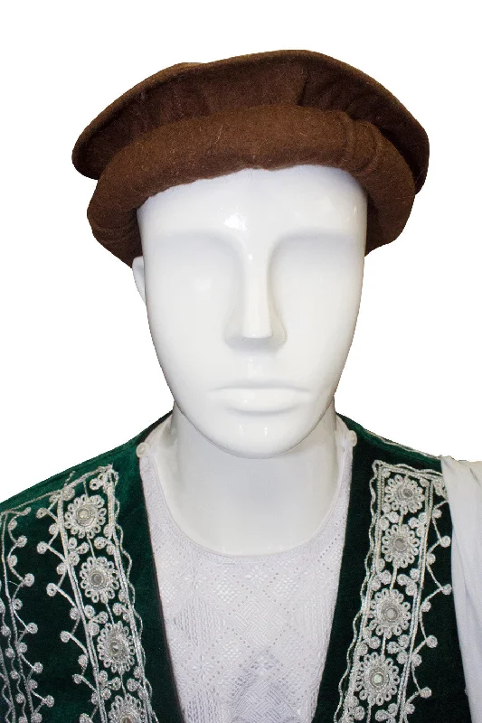 Afghan Hat Pakol - Dark Brown