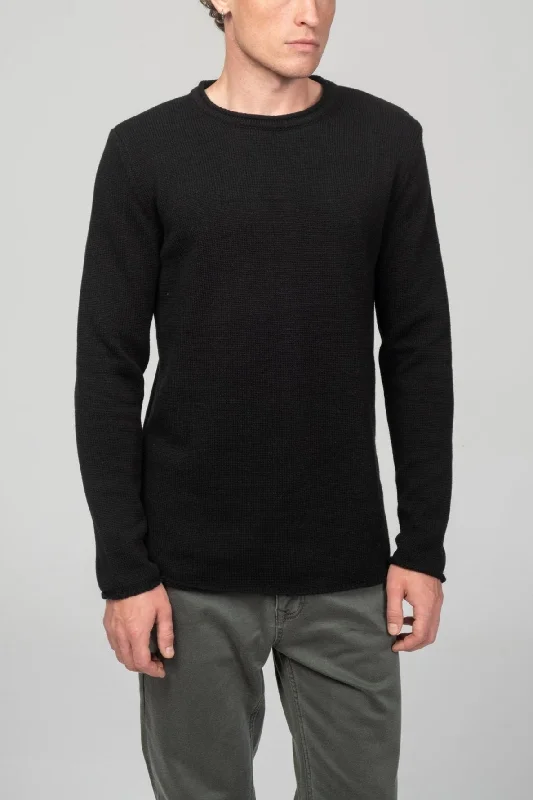 Tube Soft Pullover Sweater - Black