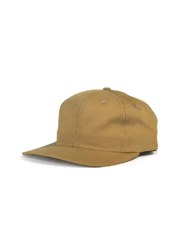 6 Panel Japanese Cotton Nylon Cap- Khaki