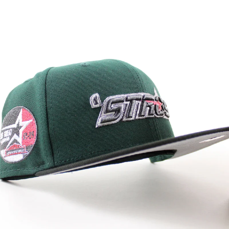 Houston ‘stros 35 Great Years Patch New Era 59Fifty Fitted Hat (Dark Green Black Gray Under Brim)