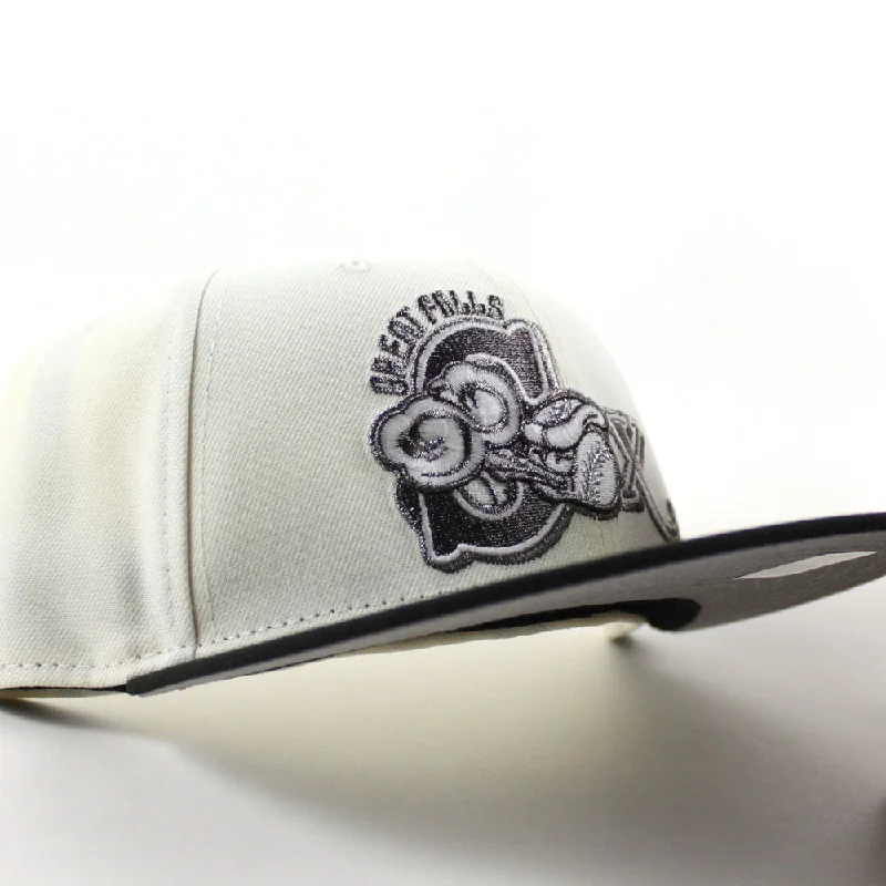 Great Falls White Sox New Era 59Fifty Fitted Hat (Chrome White Black Gray Under Brim)