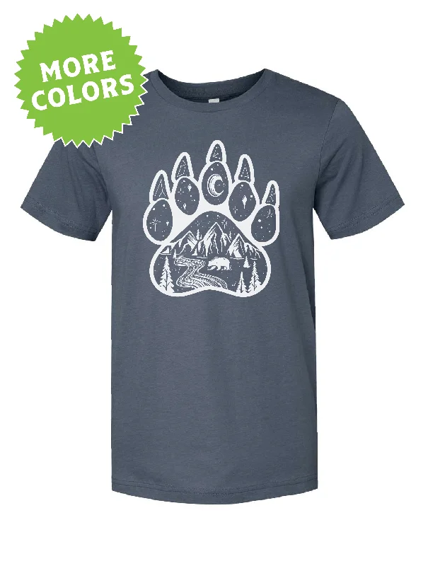 Bear Paw · White Ink · Unisex T-Shirt