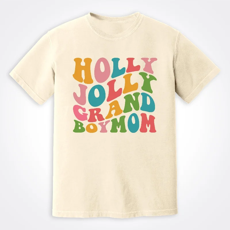 Grand Boymom® Holly Jolly Grand Boymom Ivory Tee