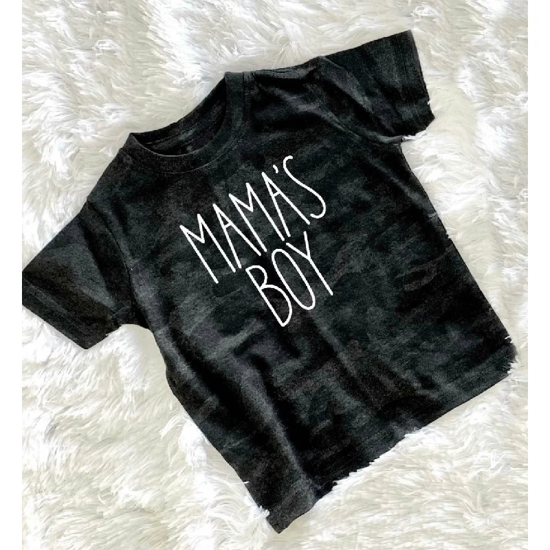 Mama's Boy Toddler  & Youth Black Camo Tee