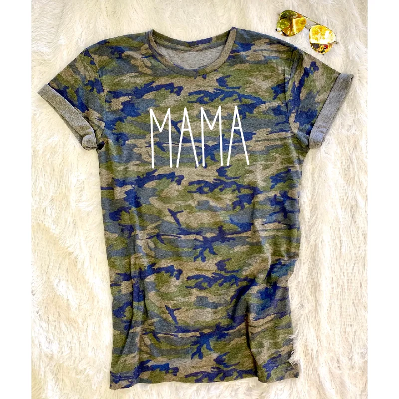 MAMA Green Camo SHORT Sleeve Tee