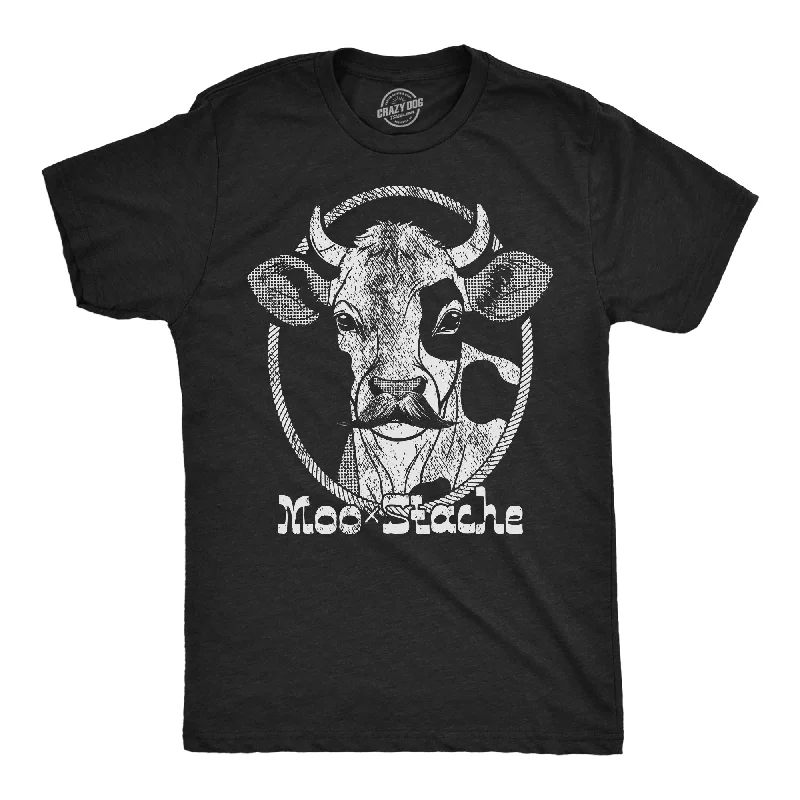 Moo Stache Men's T Shirt