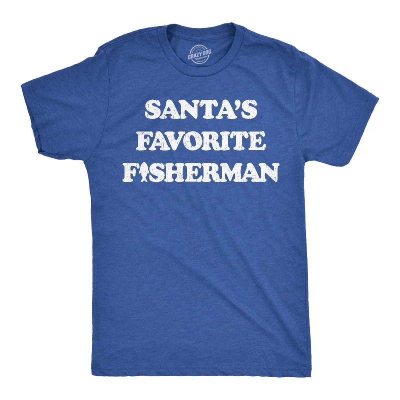 Santas Favorite Fisherman Men's T Shirt